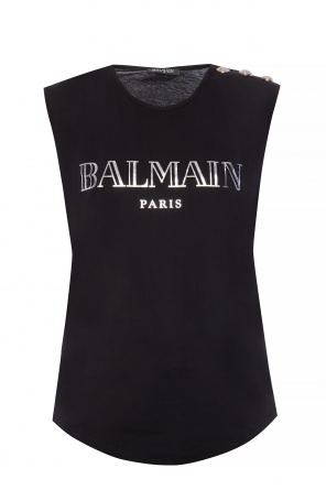 Top bez rękawów z logo, zdjęcie 1 Top bez rękawów z logo od Balmain
